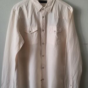 All Saints Off-White Button-Up Shirt